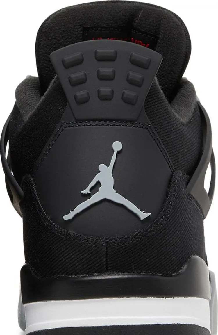Air Jordan 4 Retro SE Black Canvas Sneakers, black