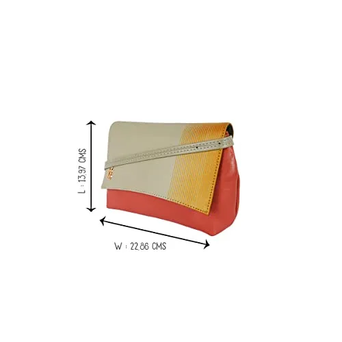 Baggit Women Satchel Handbag (CARROT)