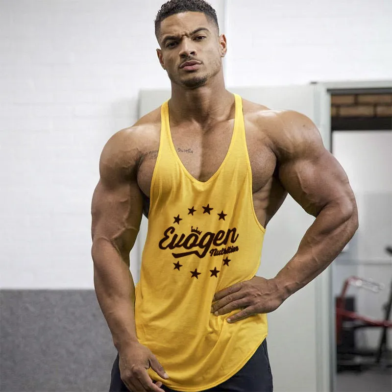 Cotton Muscle Workout Brothers New Sports Printed Summer Running Training Sleeveless Vest For Men