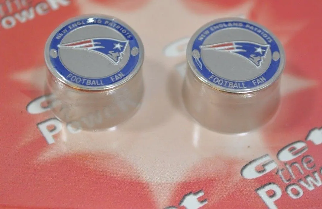 New England Patriots Halo Sports Inc. Womens Power Pin Circular Stud Earrings