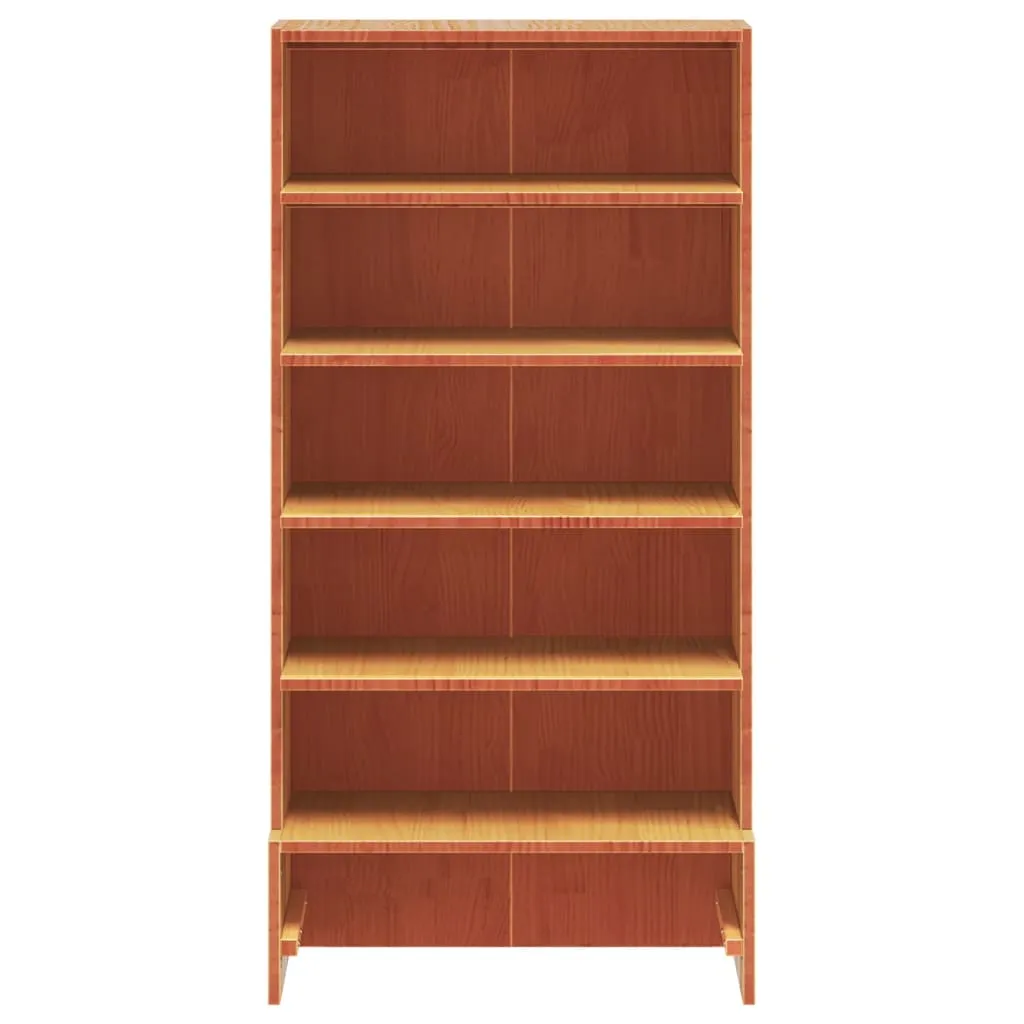 Shoe Cabinet Wax Brown 52x30x104 cm Solid Wood Pine