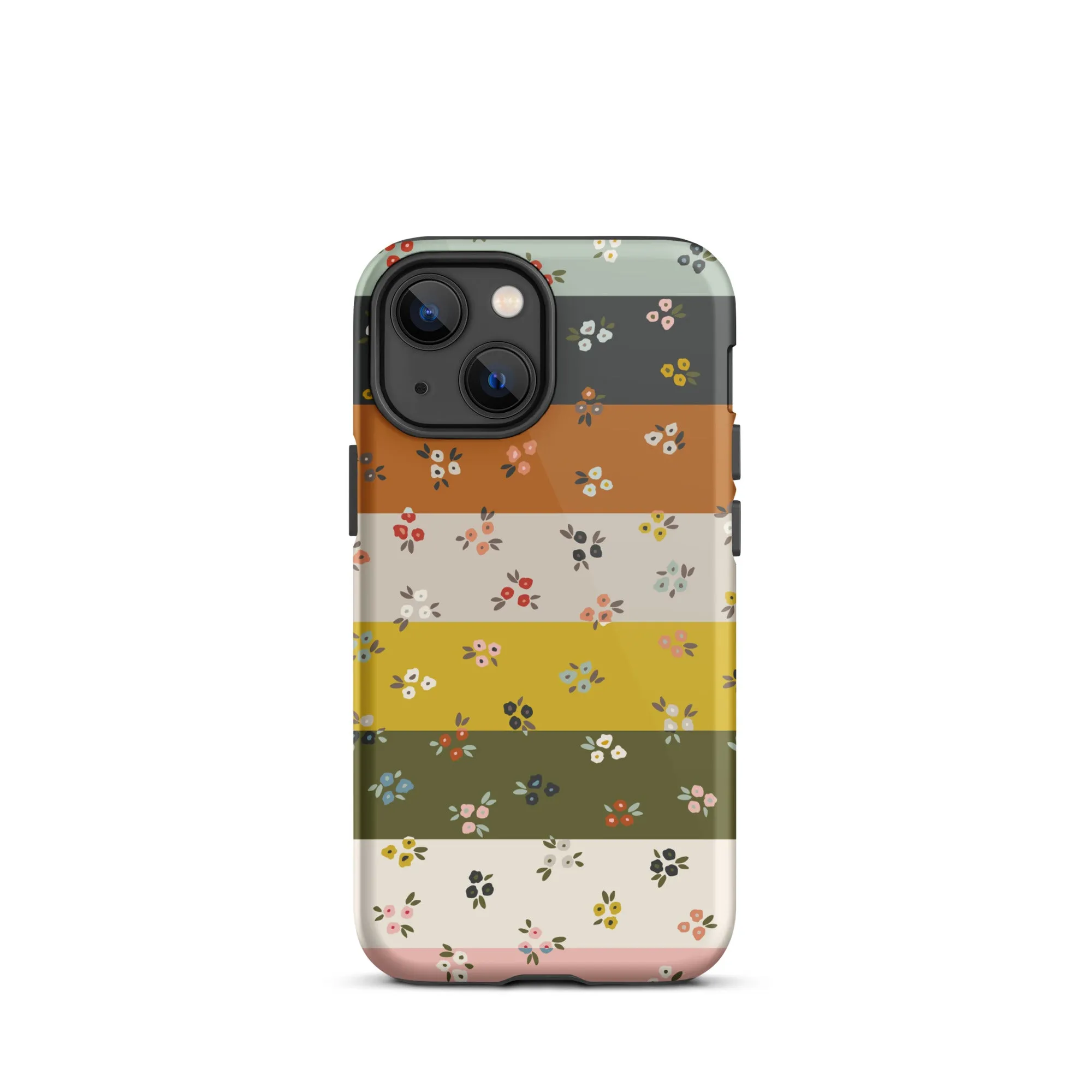 Striped Ditsy Floral Dual Layer iPhone case