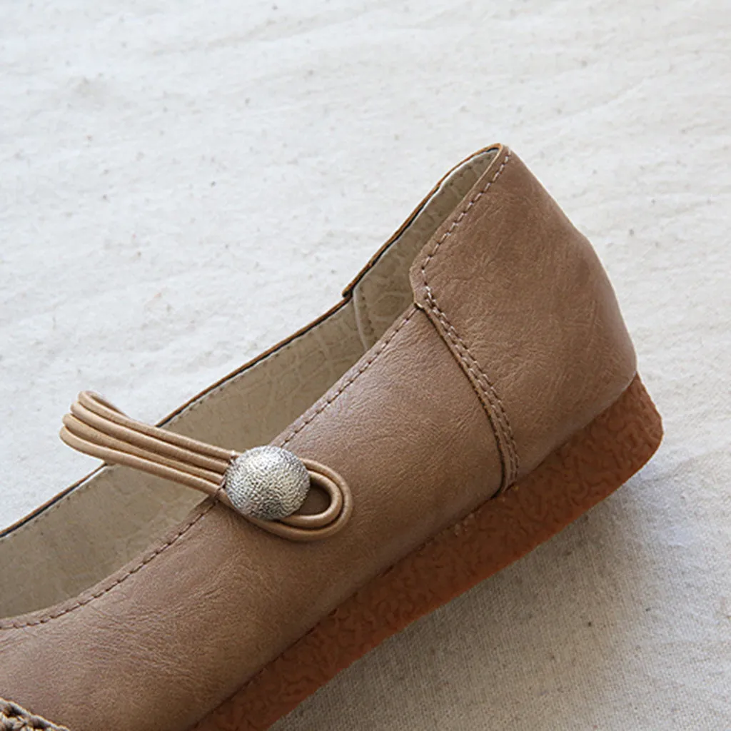 Summer Comfortable Linen Strap Retro Flats
